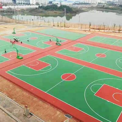 江门市篮球场翻新多少钱硅pu篮球场地价格承接球场施工小区单位运动场地铺装中小学羽毛球排球场德庆县