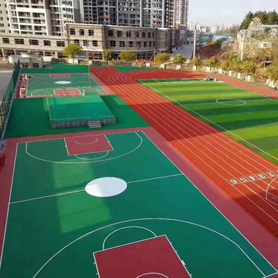 江门市篮球场翻新多少钱硅pu篮球场地价格承接球场施工小区单位运动场地铺装中小学羽毛球排球场德庆县