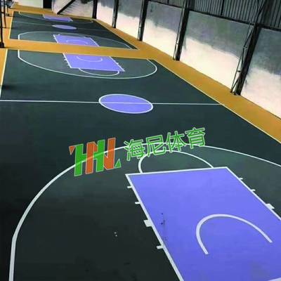 萍乡市莲花县建篮球场施工硅PU丙烯酸篮球场铺装